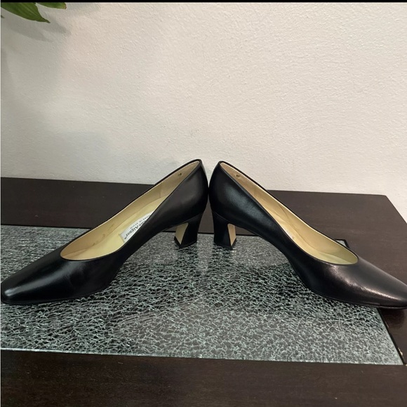 Vintage Etienne Aigner Taylor Black Leather Slip On Pumps Made In Spain Size 8 - Picture 6 of 6